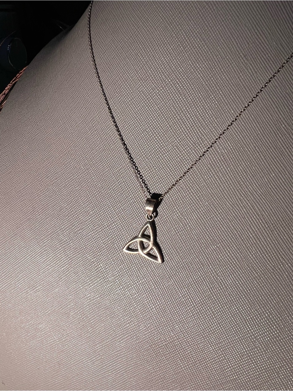 Sterling Silver Celtic Trinity Knot Pendant Necklace - Silver